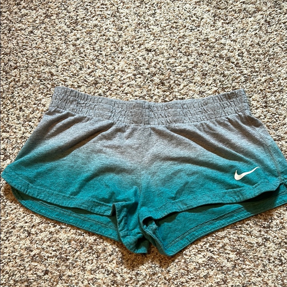 Nike Gray and Green Athletic Shorts Lightweight Performance